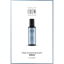 American Crew Fiber Grooming Foam 200 ml – Erkek Saç Şekillendirici Köpük, Fiber Doku & Orta Tutuş