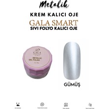Gala Smart  Metalik Sıvı Folyo Krem Kalıcı Oje No: Gümüş