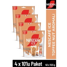 Nescafe Ice Toffee Nut Aromalı Çözünebilir Kahve 10,5g 10'lu Paket 10X4