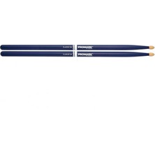 Promark TX5AW-BLUE 5A American Hickory Baget - Mavi (Profesyonel) | Canlı Mavi Boyalı Yüzey, Sahne Şovları Için Estetik Görünüm, Standart 5A Konforu ve Dayanıklılık