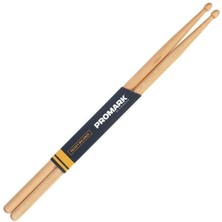 Promark RBH565LAW Rebound 5A Long Hickory Baget (Profesyonel) | Uzatılmış Boy (Extra 1/2 Inç), Rebound Balance ile Geri Sekme Odaklı Ağırlık Merkezi ve Ahşap Uç