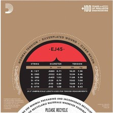 D'addario EJ45-3D Pro-Arte Klasik Gitar Tel Seti (3'lü Ekonomik Paket - Normal Tansiyon) | Gümüş Kaplama Sargı, Şeffaf Naylon Üst Teller ve Profesyonel Standart