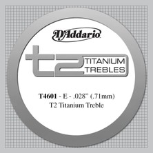 D'addario T4601 T2 Series Klasik Gitar Tek Teli - 1. Tel Mi/e (Aksesuar) | Titanium Tiz Tel Teknolojisi, Parlak ve Modern Ton Karakteri, Üstün Projeksiyon ve Pürüzsüz Hissiyat