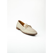 Moda Arena 5056 Bej Deri Kadın Babet