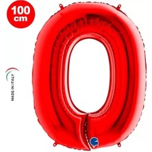 Folyo Rakam 0 Kırmızı 40 Inc 102 cm Grabo