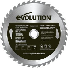Evolution GW255TCT-40 Ahşap Daire Testere Bıçağı, 255MM