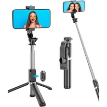 Astraltech Tripod Selfie Çubuğu Bluetooth Kumandalı Kablosuz LED Işıklı