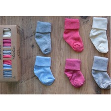 Concon Bebe Pamuklu 0-6 Ay Yenidoğan 6'lı Bebek Çorabı Soft Mix Paket