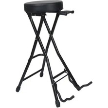 Hbk MA81 Standlı Gitar Sehpa ve Taburesi | Müzisyenler Için Hem Oturma Alanı Hem Gitar Standı Sunan Inovatif ve Konforlu Tasarım