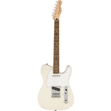 Squier 0378200505 Affinity Telecaster Elektro Gitar (Olympic White) | Laurel Klavye Beyaz Klasik Görünüm ve 6-Saddle Köprü