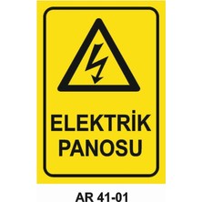 Outdoor One ELEKTRİK PANOSU İŞ GÜVENLİĞİ UYARI LEVHASI 1 ADET PVC 21 X 29CM