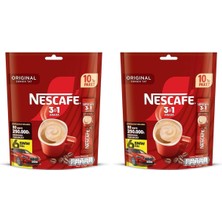 Nescafe 3ü1 Arada Original Granül Kahve 10'lu Paket (2 Adet)
