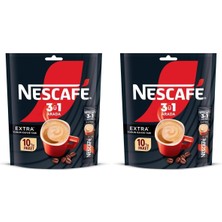 Nescafe 3ü1 Arada Extra Yoğun Kahve Tadı Granül Kahve 10'lu Paket (2 Adet)