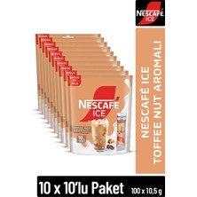 Nescafe Ice Toffee Nut Aromalı Çözünebilir Kahve 10,5g 10'lu Paket 10X10
