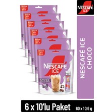 Nescafe Ice Choco Çikolata Aromalı Çözünebilir Kahve 10,6g 10'lu Paket 10X6