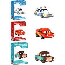 Dek Bricks Cars Serisi 3'lü Avantaj Paketi - Mcqueen, Mater ve Sheriff Koleksiyonluk Blok Seti