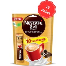 Nescafe 2si 1 Arada Sütlü Köpüklü Kahve 10G (10 Lu x 12 Paket)
