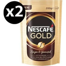 Nescafe Gold Yumuşak Içim 200 gr x 2 Arabica Çekirdek Menşeli Zengin Lezzetli Kahve