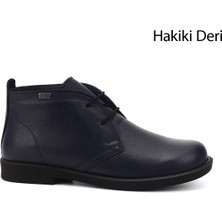 Gönderi(r) Kadın Lacivert Antik Kauçuk Taban Hakiki Deri Bot