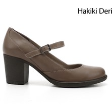 Gönderi(r) Kadın Vizon Antik Kalın Topuklu Mary Jane Hakiki Deri Ayakkabı