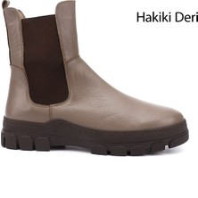 Gönderi(r) Kadın Vizon Floter Kauçuk Taban Hakiki Deri Chelsea Bot