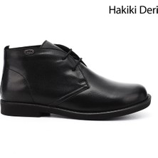 Gönderi(r) Kadın Siyah  Kauçuk Taban Hakiki Deri Bot