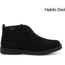 Gönderi(r) Kadın Siyah Süet Oxford Kalıp Kauçuk Taban Hakiki Deri Bot