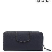 Gönderi(r) Lacivert  Gön Hakiki Deri Kadın Cüzdan 06909