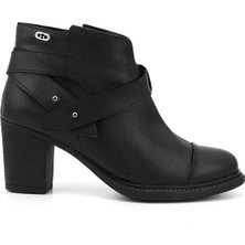 Gönderi(r) Kadın Siyah Fermuarlı Kalın Topuklu Bot