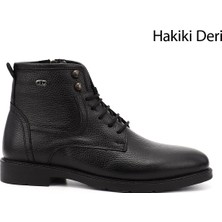 Gönderi(r) Erkek Siyah Fermuarlı Hakiki Deri Klasik Bot