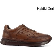 Gönderi(r) Erkek Taba Antik  Bağcıklı Hakiki Deri Comfort Sneaker