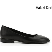 Gönderi(r) Kadın Siyah  Hakiki Deri Babet