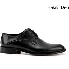 Gönderi(r) Erkek Kömür Baskılı Kösele Taban Hakiki Deri Klasik Ayakkabı