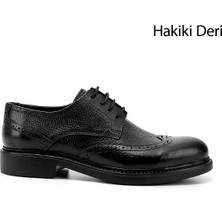 Gönderi(r) Erkek Siyah Bağcıklı Hakiki Deri Klasik Ayakkabı