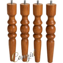 Cangul Ahşap 38 cm Cnc Meşe  Konik Ayak 4 Adet
