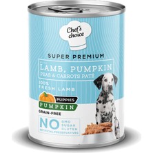 Chef's Choice Snmswrld Chefs Choice 400 gr x 12 Adet  Yavru Köpekler Için, Tahılsız, Hipoalerjenik, Kuzu Etli, Balkabaklı, Bezelyeli ve Havuçlu Ezme