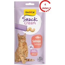 Gimcat Snack Cream Somonlu Kedi Ödülü 6X15GR x 4 Adet