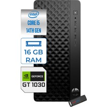 Hp Prodesk 2 Tower G1I Intel I5 14400 4,7 Ghz 16GB Ddr5 2tb SSD 4GB/GT1030  WIN11HOME Mini Tower Masaüstü Bilgisayar B70VQAT21H04+ZETTAUSBBELLEK