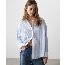 Miss İpekyol Çizgili ve hotfix baskılı gömlek IS1260025095089