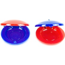 Xenon Xnswb Plastik Kastanyet (Kırmızı) | Parmak Egzersizi ve Ritim Için, Canlı Ses, Çift Taraflı