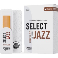 Rico ORRS10SSX3M Organic Select Jazz Unfiled Soprano Saksafon Kamışı No: 3 Medium (Profesyonel/caz) - 10'lu Paket | Organik Üretim, Caz Kesim ve Üstün Ton