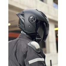 Ls2 Aırflow 2 Mat Siyah Kask - Siyah Vizör + Spoiler