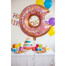 Dodomar 65X45 cm Donut Folyo Balon - Doğum Günü Parti Dekorasyon Balonu
