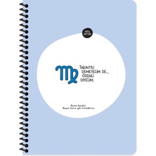 Keskin Color Hisli Şeyler Burçlar Serisi 16,5X22,5 Çizgili Spiralli Stickerli Defter - Takıntılı Demeyelim De Özenli Diyelim