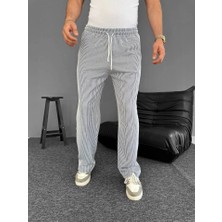 Etiler Collection Su Yolu Çizgili Cepli Pantalon - Gri