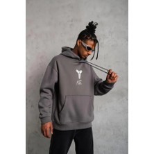 Etiler Collection Erkek Baskılı Kapüşonlu Sweat - Gri