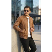 Etiler Collection Erkek Scuba Süet Kumaş Bomber Hırka