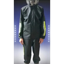 Etiler Collection Unisex Tam Kalıp Motorcu Kurye Su Gecirmez Yağmurluk Takım - Siyah