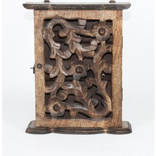 Otantik Çarşı Eskitme Ahşap  Anahtar Dolabı 20X7X24 Cm. K017