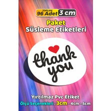 Sb Store Thank You Ambalaj Kargo Hediye Paketleme Etiketi Model 9 - 96 Adet 3cm